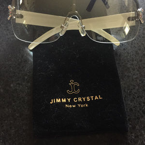 NEW NEVER WORN - Jimmy Crystal White Sunglasses wi